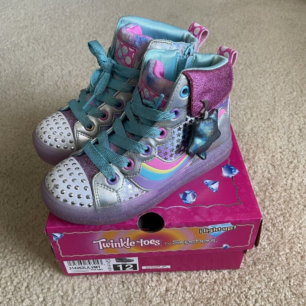 Skechers Twinkle Toes Light Up High Top Sneakers Size 12
